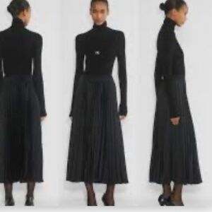 Babaton  Maido Satin Pleated Skirt Double-Satin Maxi skirt NWT M